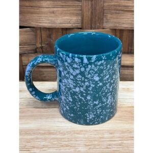 Teal Speckled Ceramic Coffee Mug